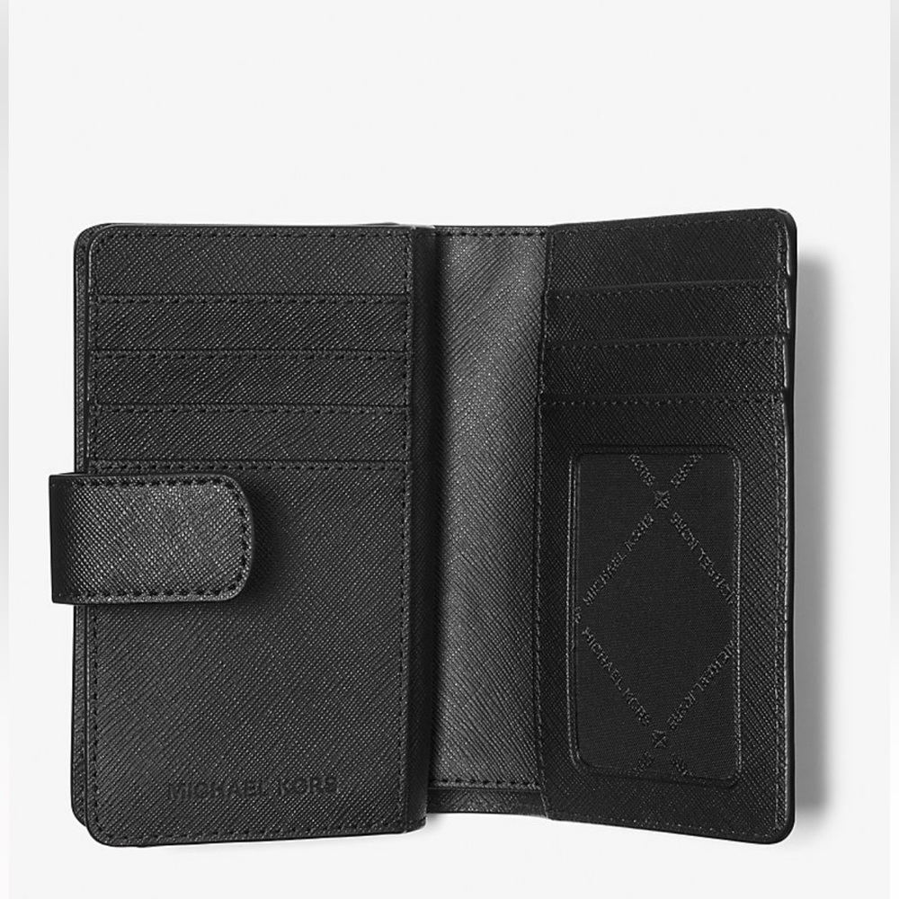 MICHAEL KORS
Medium Crossgrain Leather Wallet
Black 
NWT - Picture 2 of 16